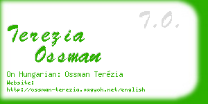 terezia ossman business card